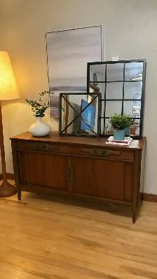 Mid century. TEAK TECK lampe / Buffet, crédence commode, bahut d - Photo 5