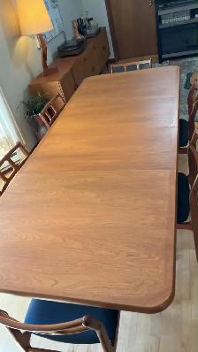 MCM vintage. TEAK TECK Meubles. Très grande table   2 rallonges. - Photo 2