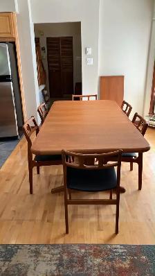 MCM vintage. TEAK TECK Meubles. Très grande table   2 rallonges. - Photo 3