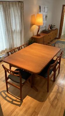 MCM vintage. TEAK TECK Meubles. Très grande table   2 rallonges. - Photo 6