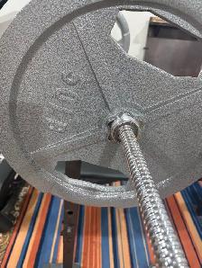 Weider Weight Bench with Barbell and Plates - Photo 2