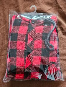 BRAND NEW MEN'S RED AND BLACK PLAID FLANNEL HOODIE SHIRT (XL) - Photo 3