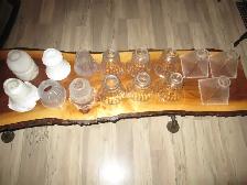 ANTIQUE VINTAGE 2 1/4' GLASS SHADES BRIDGE LAMP CEILING FIXTURES