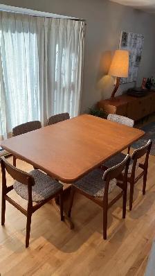 Mid century modern. TEAK TECK. Dining room set. VERY LARGE table - Photo 6