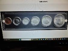 Pièces de monnaie ensemble hors circulation 1967 en argent.