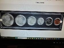 Pièces de monnaie ensemble hors circulation 1967 en argent. - Photo 2