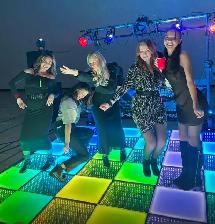 Top Dance 3-D LED Light Up Mirror Dance Floor Service