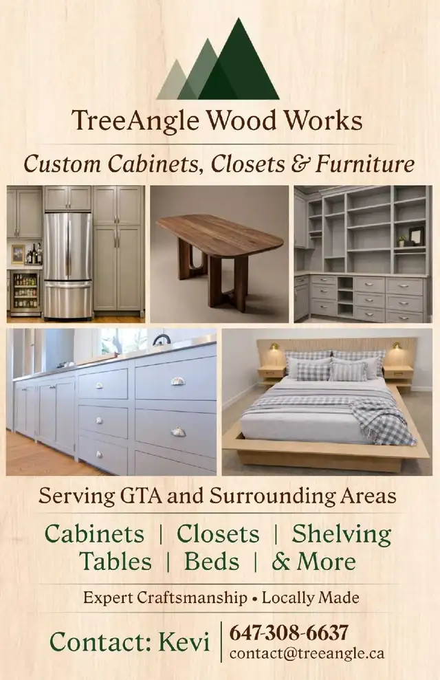 Custom furniture and cabinetry, built to order in the GTA.
