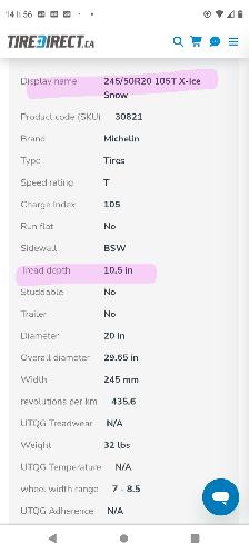 245-50R20x4 pneus hiver Michelin X-Ixe Snow comme neuf. - Photo 10