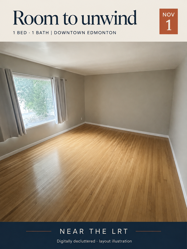1 Bed near LRT | Nov 1 | Heat & Water Included