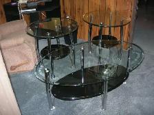 Glass 3 Piece Table Set
