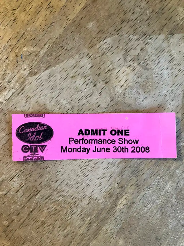 Canadian Idol Show ticket