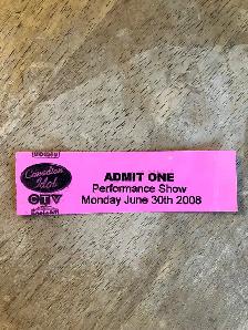 Canadian Idol Show ticket