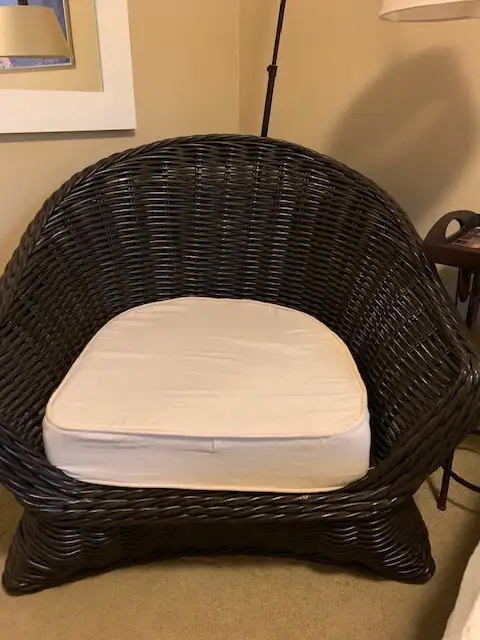 Two Beautiful Rattan Wicker Black Chairs