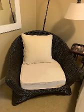 Two Beautiful Rattan Wicker Black Chairs - Photo 2