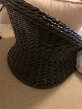 Two Beautiful Rattan Wicker Black Chairs - Photo 3