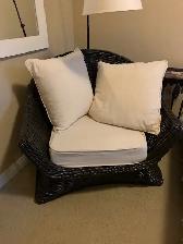 Two Beautiful Rattan Wicker Black Chairs - Photo 5