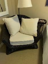 Two Beautiful Rattan Wicker Black Chairs - Photo 6