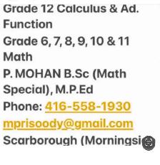 HIGH-SCHOOL-MATH.TUTOR($30/Hr)-4165581930-Scarborough