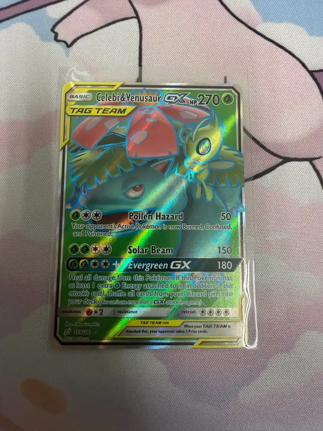 Celebi & Venusaur GX (Full Art) 159/181 Team up