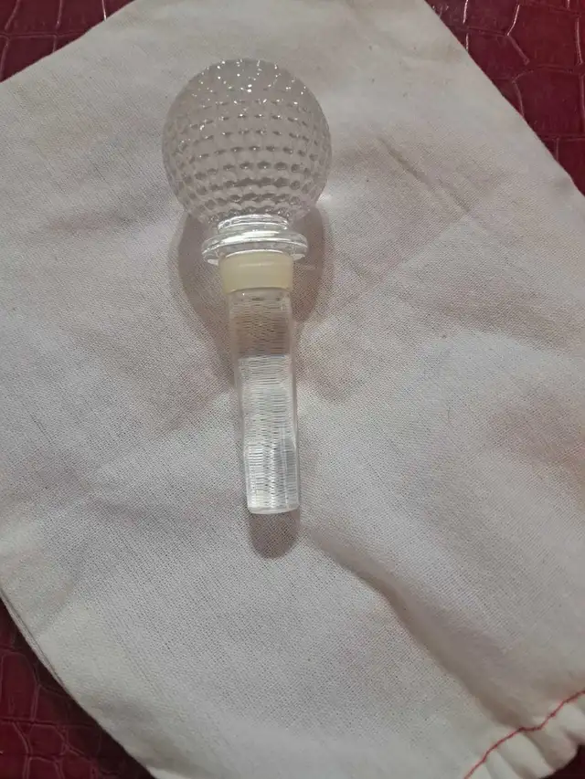Golf Ball Glass Bottle Stopper