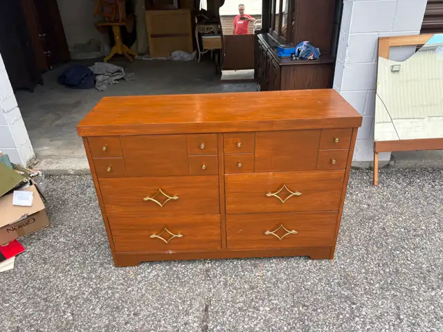 Free delivery used Mid-Century Style Wooden Dresser
