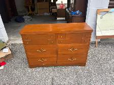Free delivery used Mid-Century Style Wooden Dresser