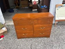 Free delivery used Mid-Century Style Wooden Dresser - Photo 2