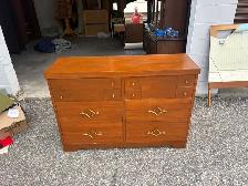 Free delivery used Mid-Century Style Wooden Dresser - Photo 4