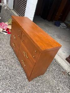Free delivery used Mid-Century Style Wooden Dresser - Photo 5