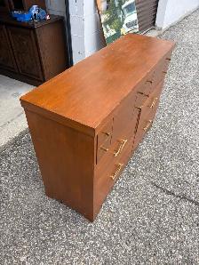 Free delivery used Mid-Century Style Wooden Dresser - Photo 7