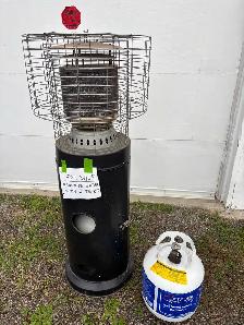 Patio outdoor heater with two propane bottles
