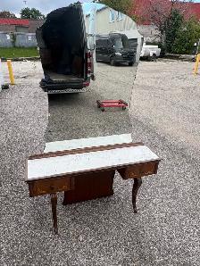 Free delivery used antique Vintage Dressing Table marble top - Photo 2
