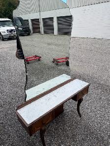 Free delivery used antique Vintage Dressing Table marble top - Photo 5