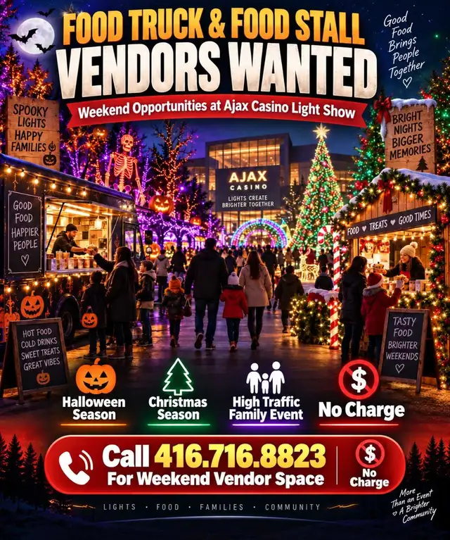 FOOD TRUCK & FOOD STALL VENDORS WANTED AJAX