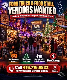 FOOD TRUCK & FOOD STALL VENDORS WANTED AJAX