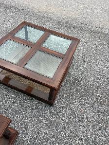 Free delivery used Set of 2 Vintage Wooden Coffee & Side Tables - Photo 2