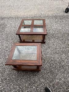 Free delivery used Set of 2 Vintage Wooden Coffee & Side Tables - Photo 5