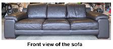 Dark brown color sofa made from high end leather for sale