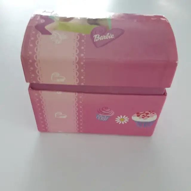 COFFREROSE NEUF À BIJOUX POUR FILLETTE 5'LARx4'PROFONx4'HAU$5.00