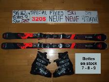 Kit plusieurs ensembles ski alpin twin tip titanium 160 165 cm