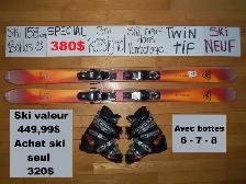 Kit plusieurs ensembles ski alpin twin tip titanium 160 165 cm - Photo 3