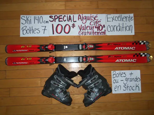 Ensembles kits ski alpin et twin tip 140 144 146 cm