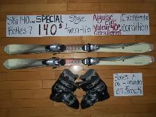 Ensembles kits ski alpin et twin tip 140 144 146 cm - Photo 6