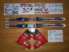 Ensembles kits de ski alpin 100 110 120 cm - Photo 3