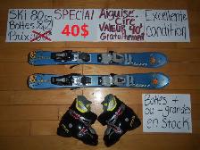 Ensembles kits ski alpin et twin tip 80 93 100 110 cm