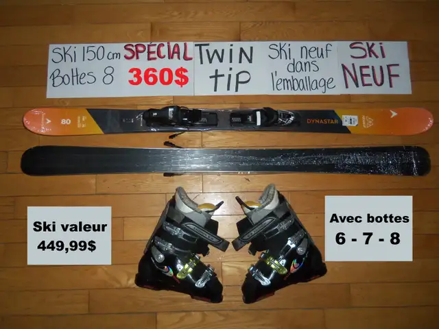 Ensembles kits ski TWIN TIP 150 155 157 160 168 170 171 176 cm