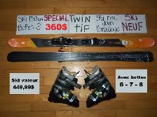 Ensembles kits ski TWIN TIP 150 155 157 160 168 170 171 176 cm