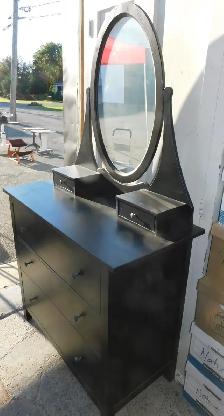 COMMODE 3 TIROIRS AVEC MIROIR - Photo 2