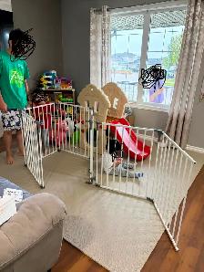 Baby fence-gate $70 - 29Hx146L inch  (306)880-1883
